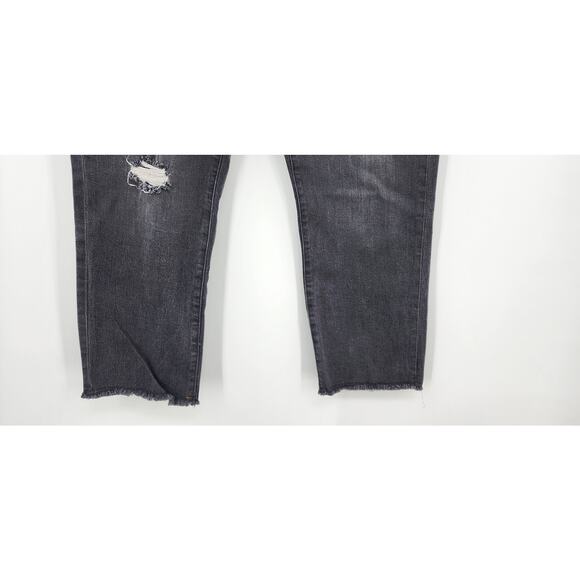 New NWT Liverpool Kennedy Crop Straight Washed Black Jeans Size 12‎ 31 - Picture 7 of 13
